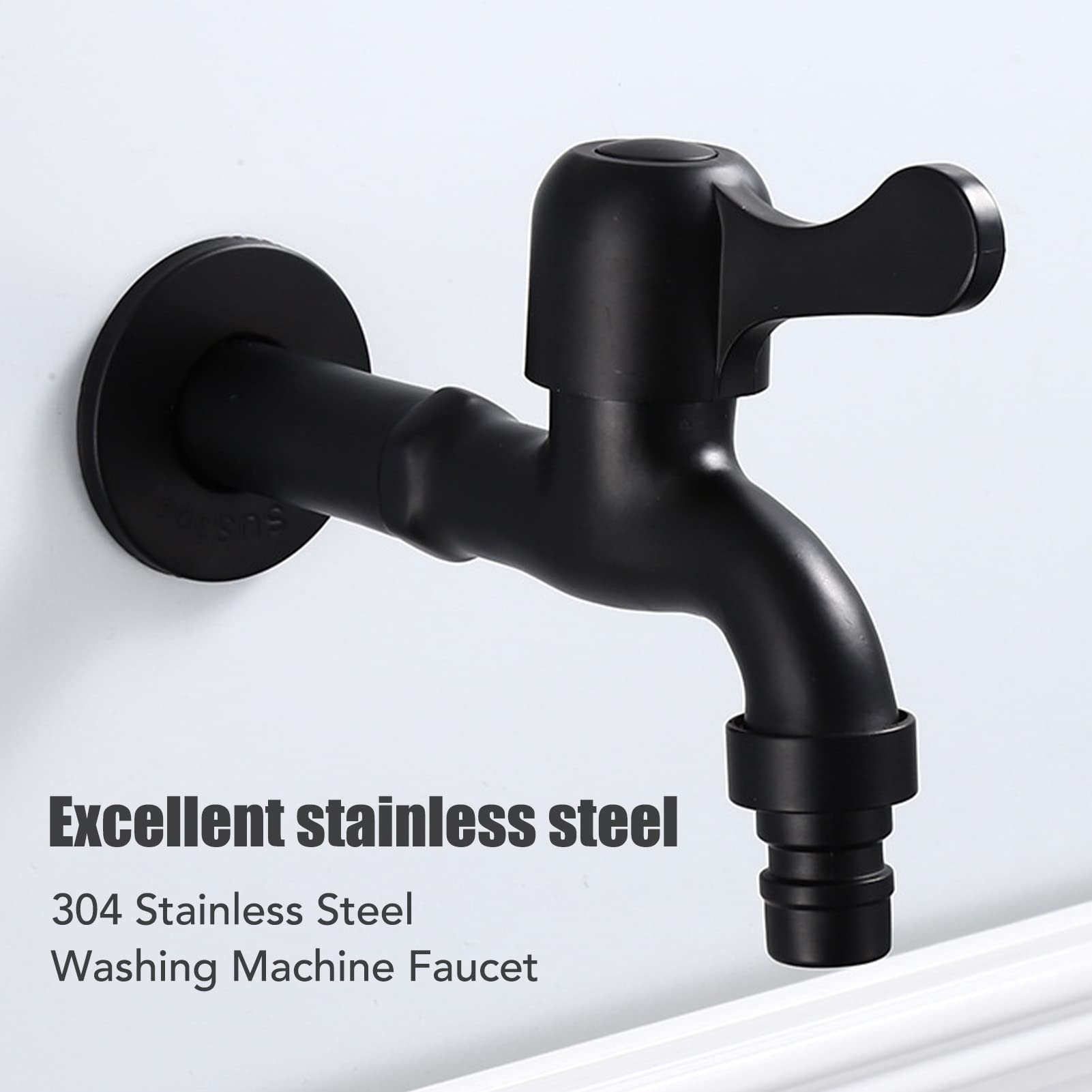 Wall Mount Water Faucet 304 Stainless Steel G1 2 Caliber Wall Mounted Long Single Cold Water Tap Washing — view 7
