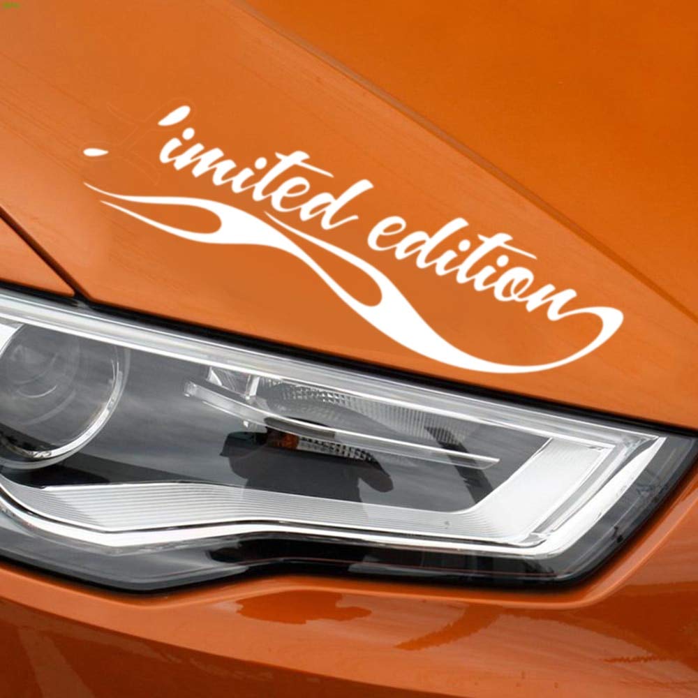 Car Sticker Vinyl Decal Emblem Windows,Sides,Bumper, Hood Car Sticker for Limited Edition (Vinyl, 29.5X 5.5 cm)_(White)