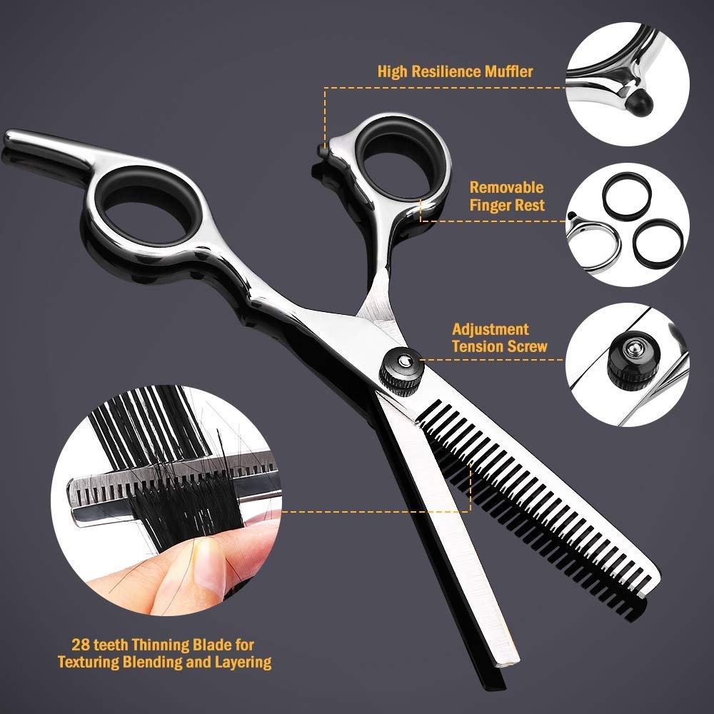 Set di Forbici Professionali per Il Taglio dei Capelli da 6 Pollici (15 cm) per Parrucchieri.