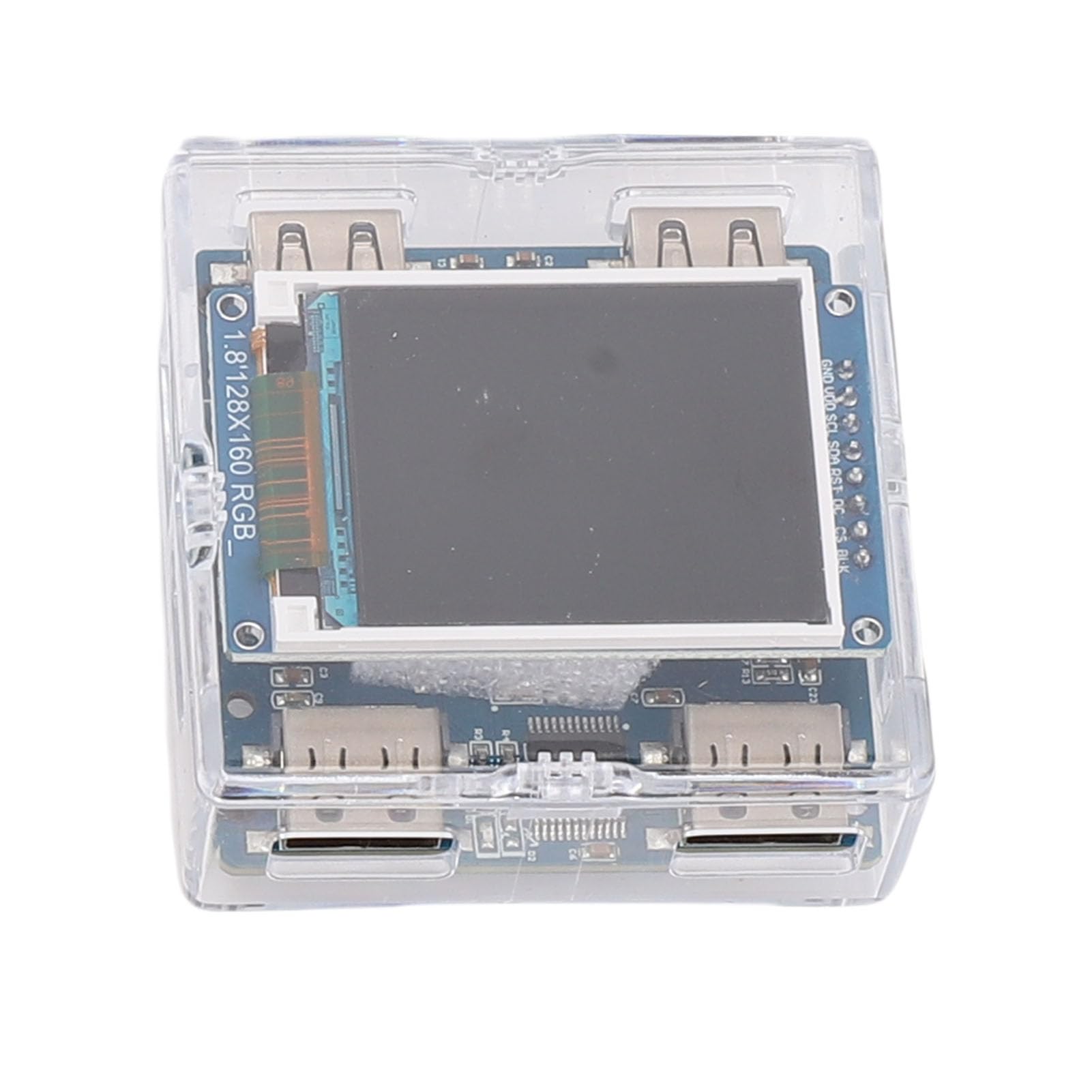 Tosuny Tarjeta DMA con Controlador de Ratón y Teclado, Concentrador USB de 4 Puertos Ethernet de 100 M con Pantalla TFT, Plug and Play para Automatización, Desarrollo y Sistemas de