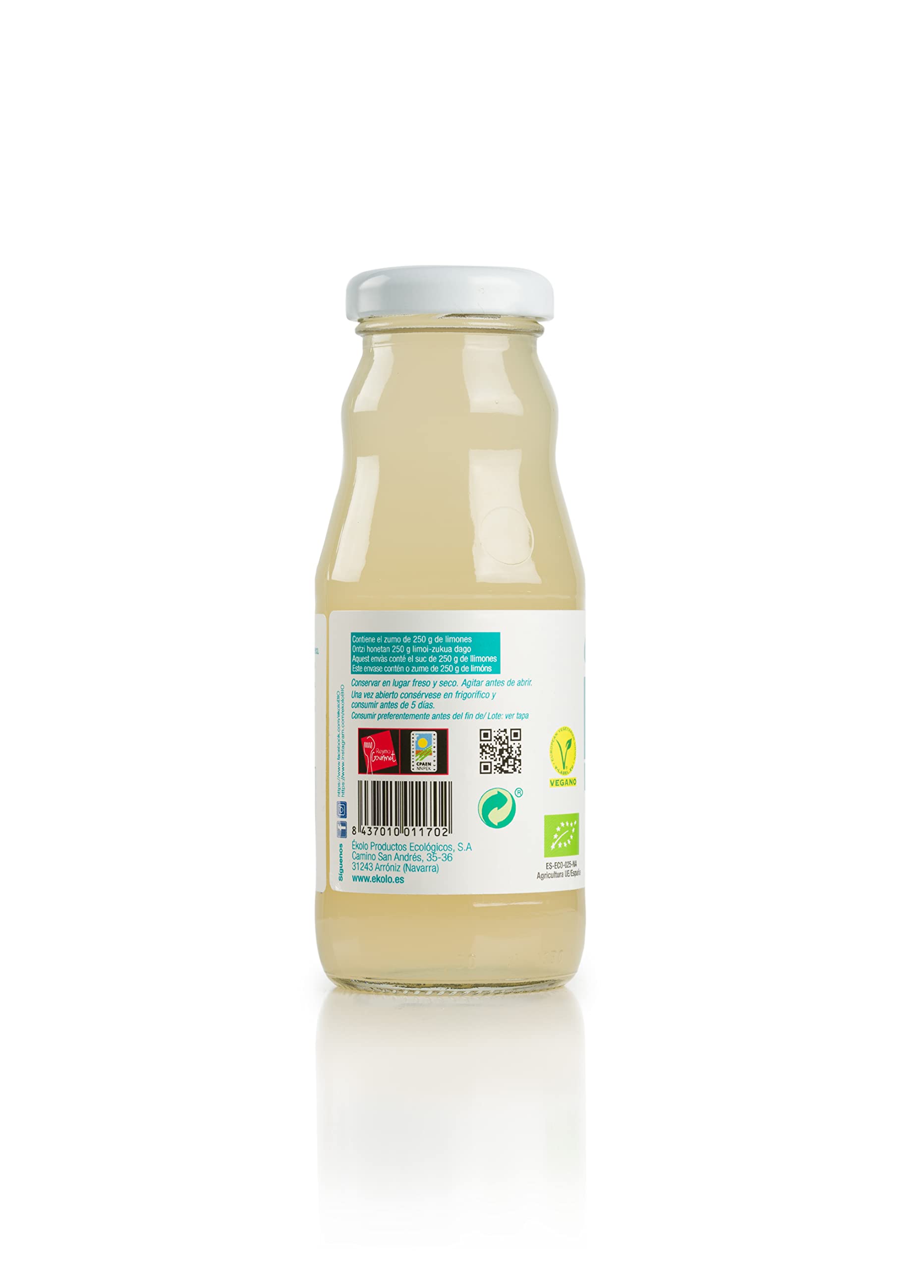 Ekolo Limonada Con Azúcar Ecológica, 12 Botellas x 200Ml 2400 ml