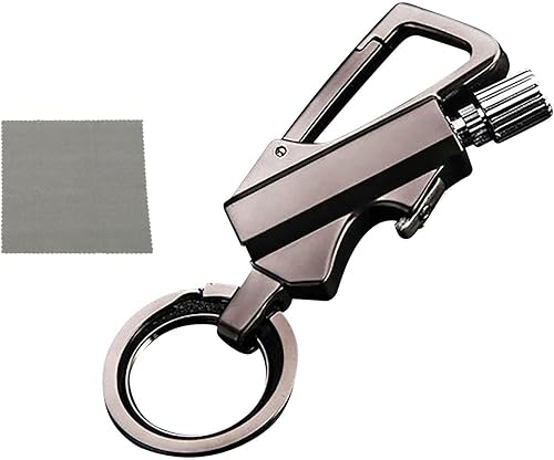 Permanent Match Infinity Lighter, Keychain Lighter with Multitool Bottle Opener, Waterproof & Reusable, Windproof for Outdoor Camping Survival