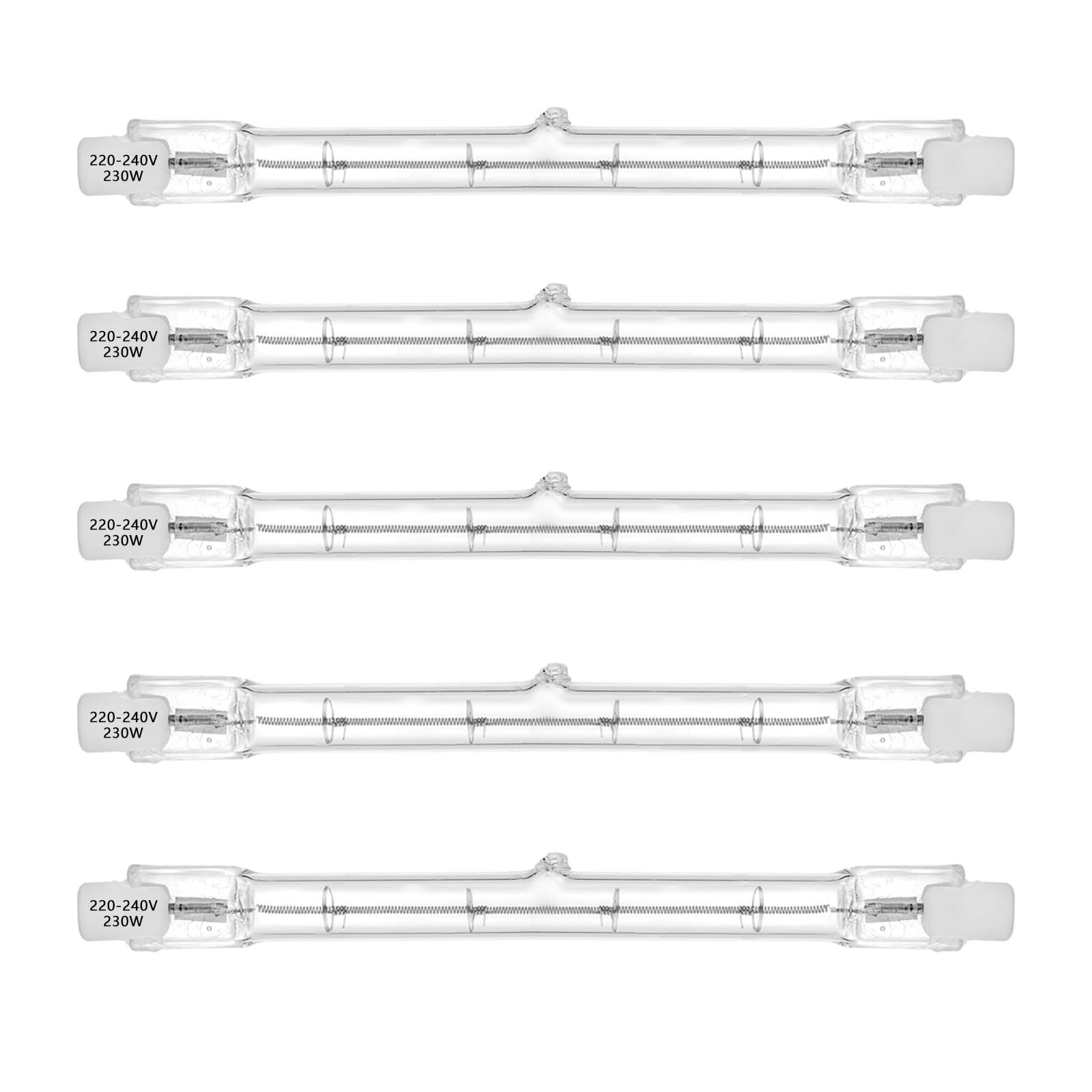 Lampada alogena lineare r7s 118mm 230w alogena Bar 230v 2700k bianco caldo dimmerabile (5 pz)