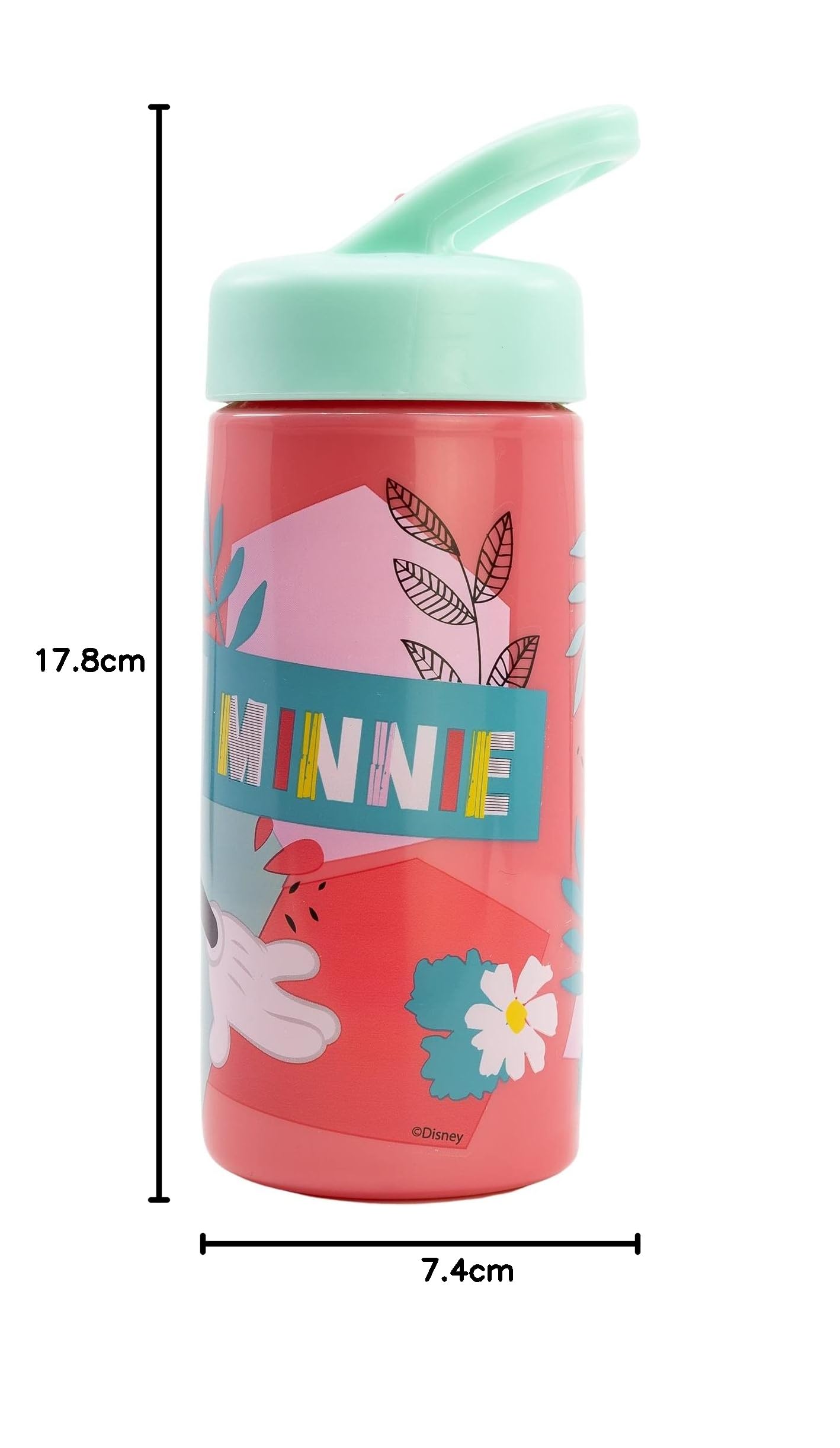 Bouteille Réutilisable Stor 510 Ml Minnie Mouse - Gourde Enfant Avec Paille Et Fermeture Automatique