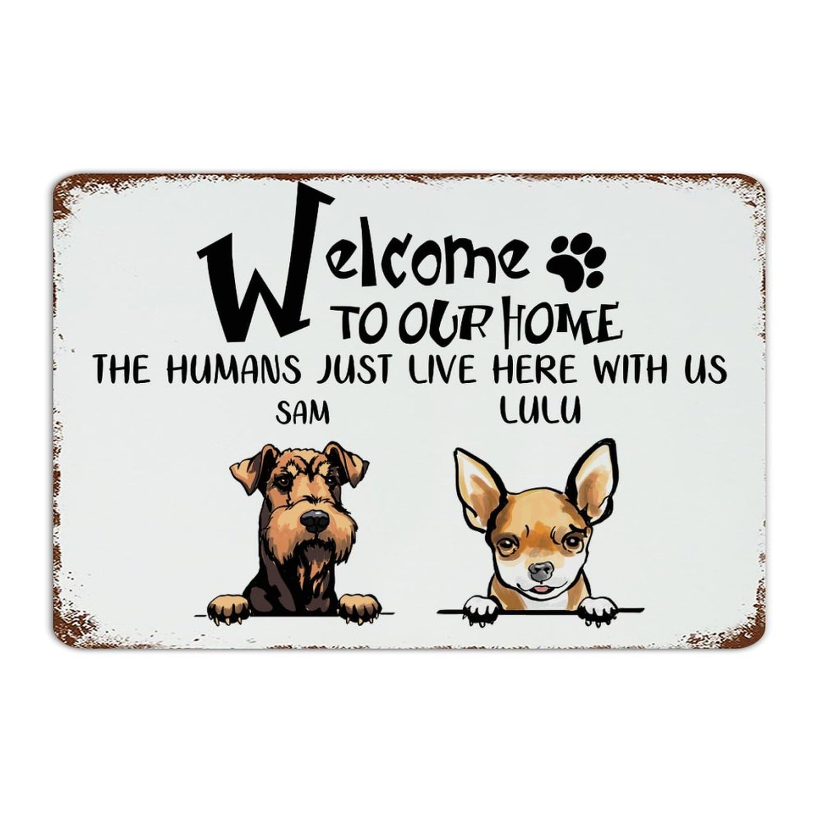 Poster d'art pour animal de compagnie mignon plaque métal drôle pour la maison