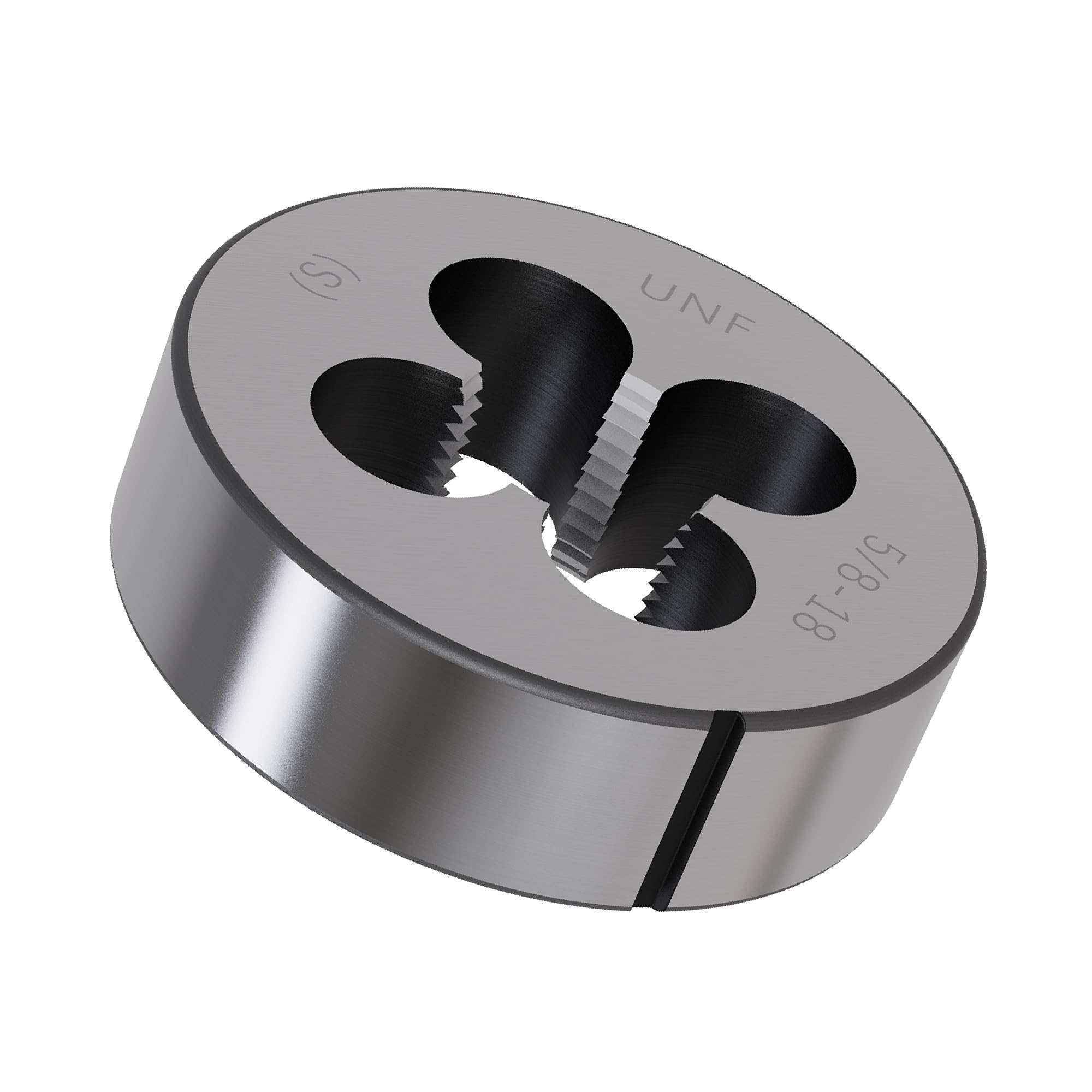 Skweawert 5/8"-18 UNF Round Threading Die, 5/8x18 UNF Screw Thread Cutting Die Machine Thread Right Hand Alloy Tool Steel