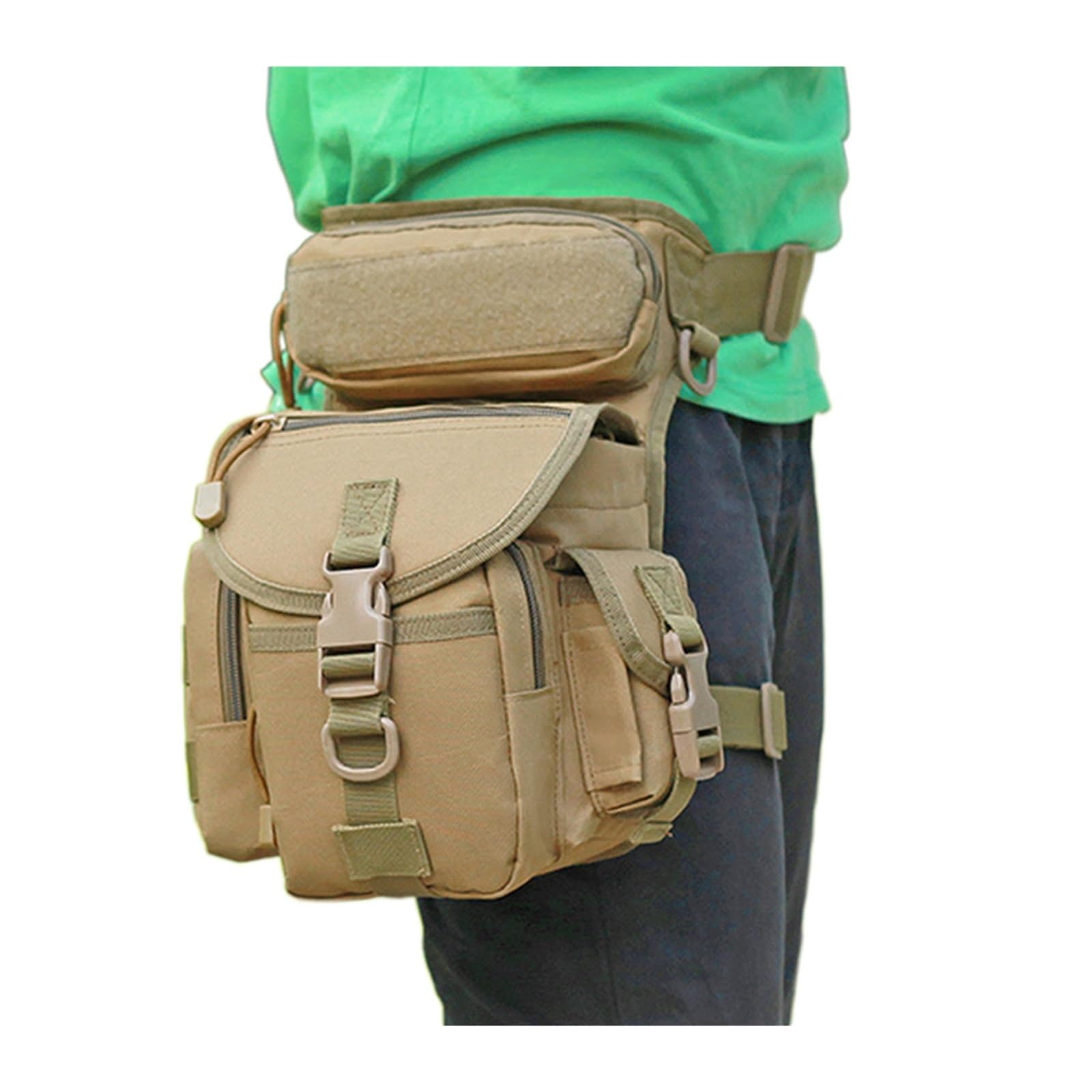 Generico Riñonera con correa para pierna – Bolsa de nailon de 15 cm para moto y deporte (rosa)