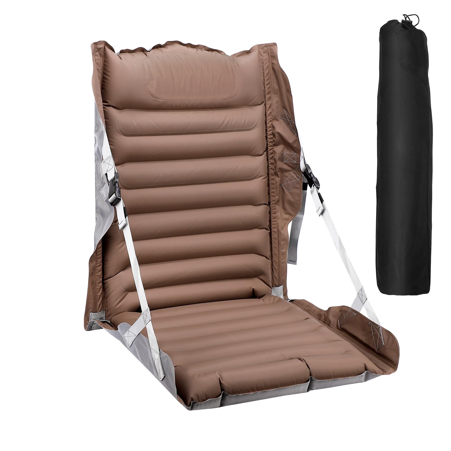 Coussin de stade gonflable avec dossier, chaise de sol imperméable pour camping, plage, kayak, randonnée, événements sportifs, concerts, montage rapide et compact