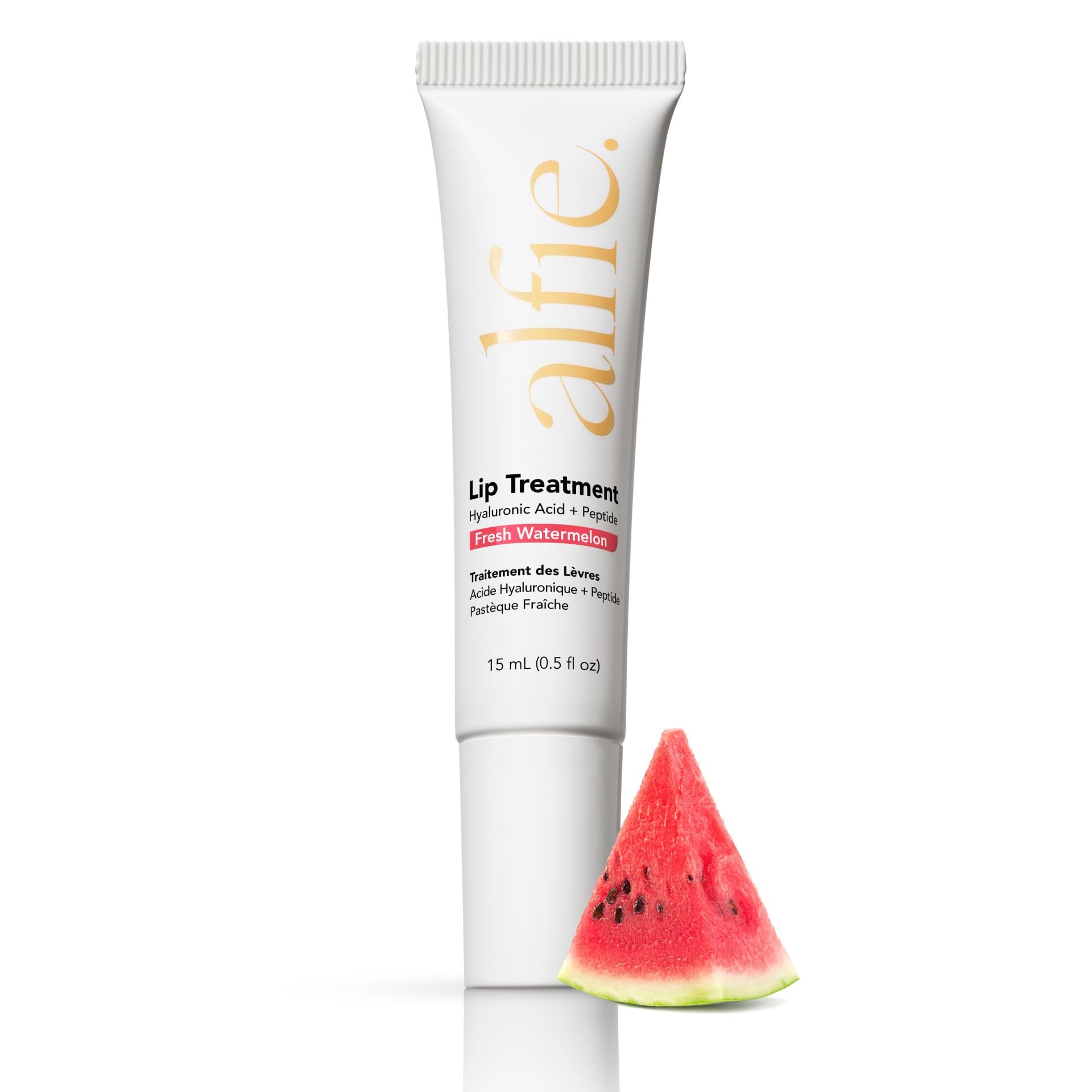 Alfie Hyaluronic Acid Lip Booster -Watermelon Flavor -15ml/0.5 Fl. Oz -Peptide Lip Treatment -Lip Plumper & Filler -Lip Serum & Moisturizer -Lip