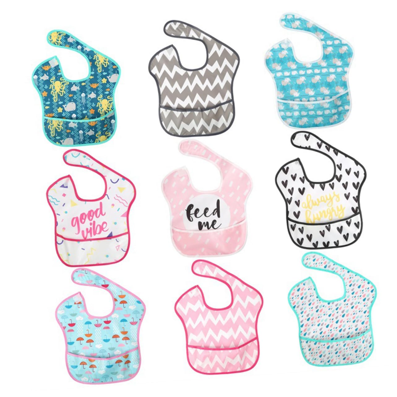 TOYANDONA 9 Stk Cartoon- -Lätzchen bibs babylätzen latzerl für bib wc Babyspeicheltuch wasserdichtes Babylätzchen -Stimmung -Gebot Karikatur