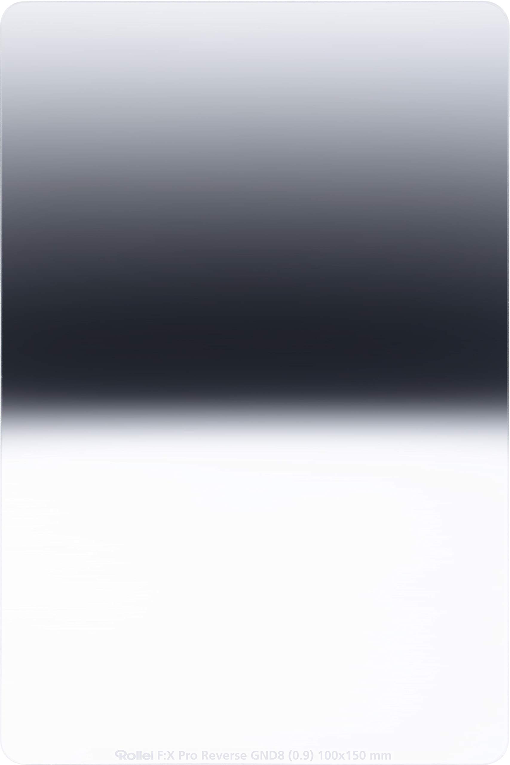 Rollei F:X Pro Filtre dégradé inversé GND 8 I 100 mm Filtre rectangulaire en Verre Gorilla avec revêtement Luminance I Idéal pour Les Photos de couchers de Soleil