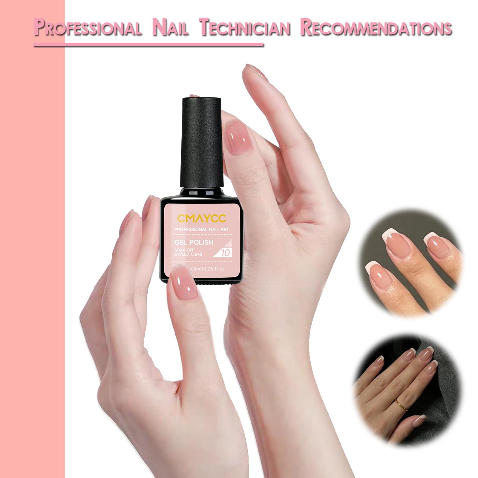 Nude Pink and White UV Gel Nail Polish Set,French Nail Polish,French Nail Stamp,Professional Nail Color Pencil,nail stamp,DIY Nail Art Tools - Image 4