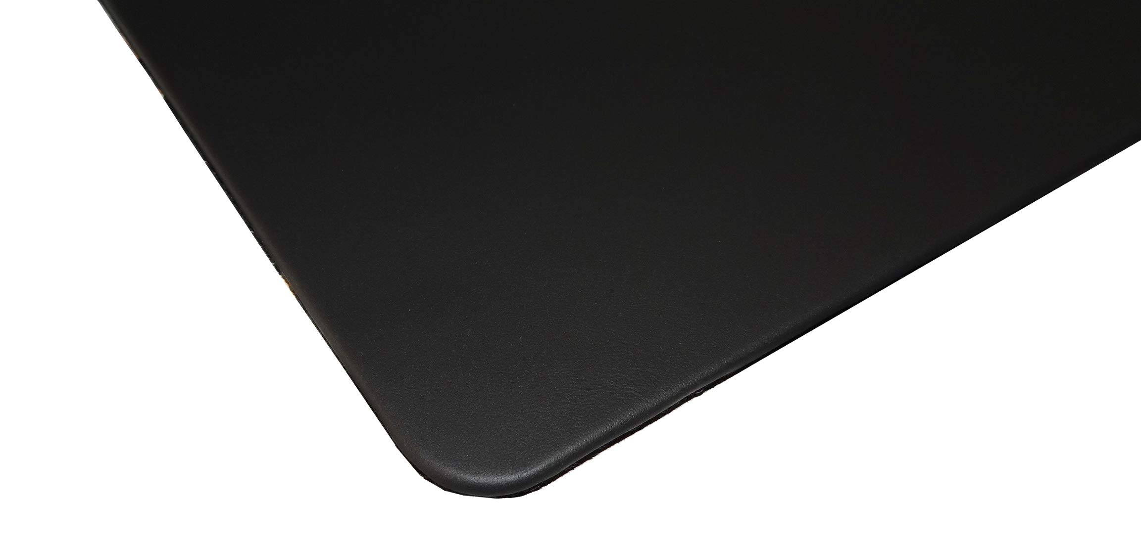 Exquisit Schreibunterlage Schreibtischunterlage echt Leder schwarz 60 x 40 cm Rindnappaleder, rutschhemmende Rückseite, abgerundete Ecken