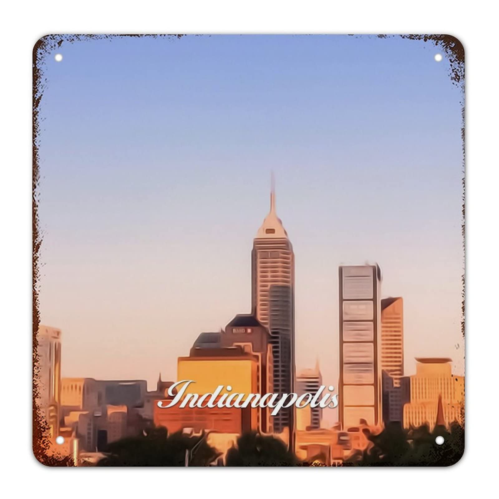 Panneau Indianapolis pour habiller un mur vide avec un style indiana usa rustique