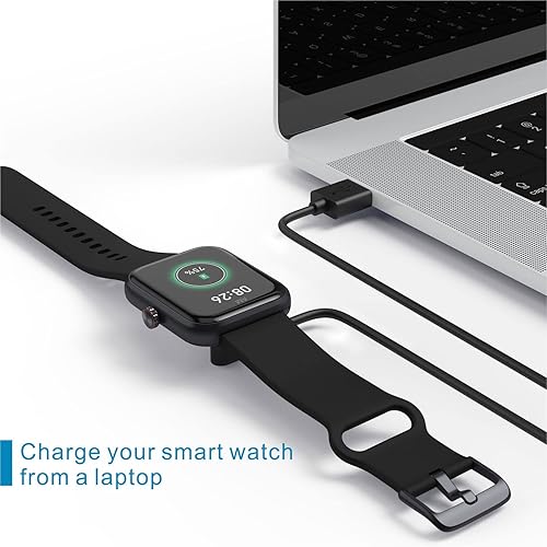 Miniatura 6 de Paquete de 3 Cargador de reloj inteligente, cable de carga USB magnético de 3.3 pies para Letsfit Willful YAMAY SW023 ID205L SW021 ID205U ID205S