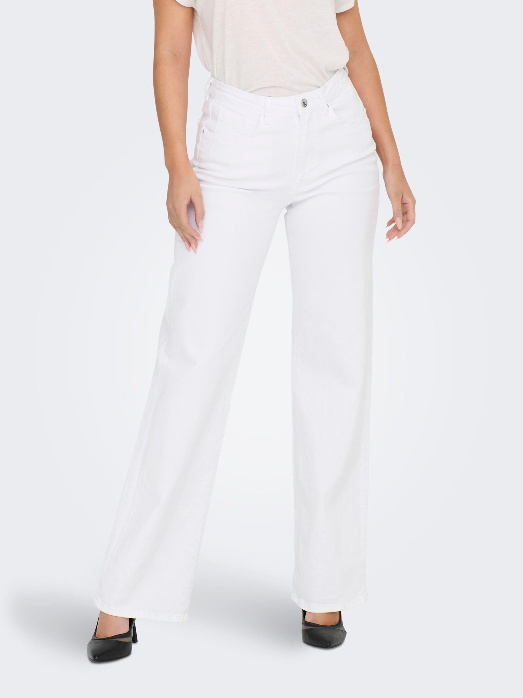ONLY Jeans Femminili a Gamba Larga ONLJUICY Vita Alta Jeans Taglio Gamba Ampia