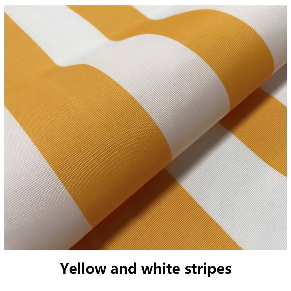 Telo di Ricambio per Tenda da Sole Tessuto di Ricambio per Tenda da Esterno Tessuto Impermeabile in Poliestere, Protezione UV(Yellow,6x5ft/180x150cm)