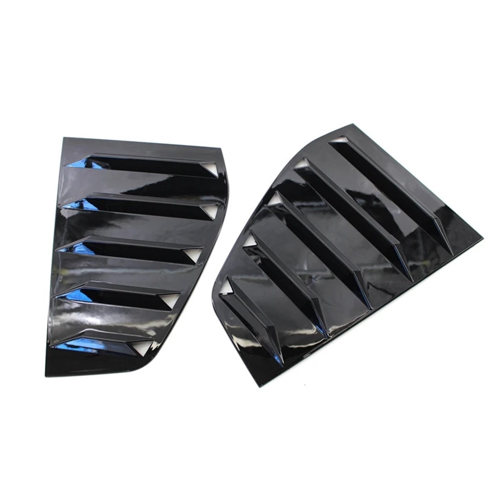 Compatible for Golf 6 MK6-R 2010-2014 Rear Side Window Louver Sun Shade Cover Trim Glossy Black