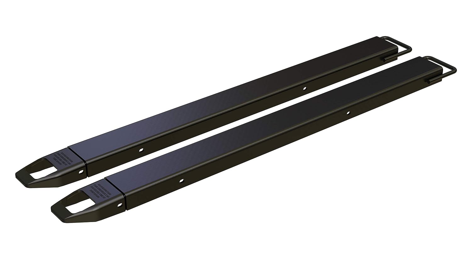 Vestil FE-4-63-BK Steel Fork Extensions 4 In. x 63 In. 4000 Lb. Capacity Black