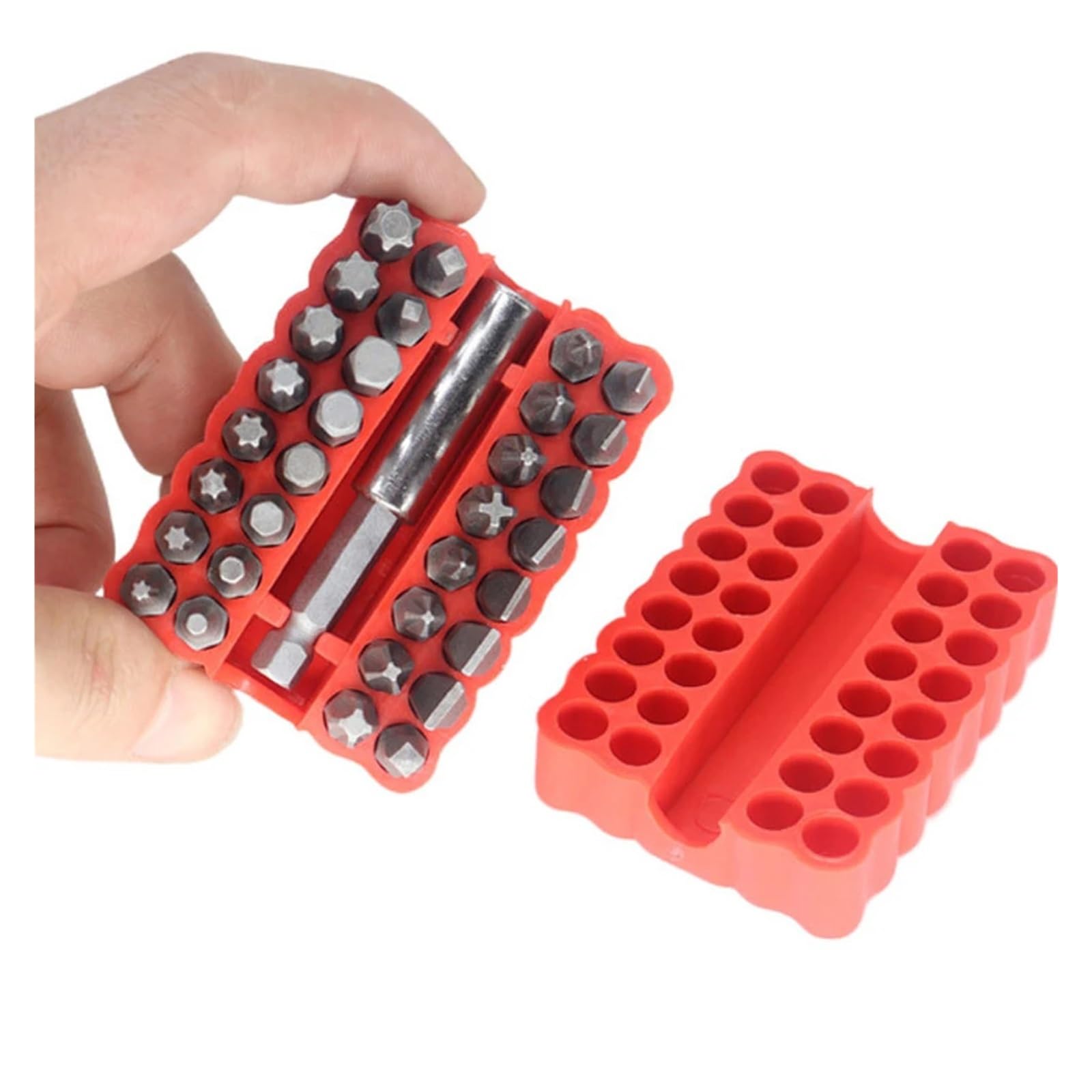 Tournevis de sécurité magnétique Torq Torx, clé hexagonale en étoile, jeu d'embouts support électrique 1/4 "6.35mm for le vissage, 33 pièces