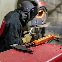 Vista 3 de Klein Tools H80612 Martillo astillador de soldadura, martillo de escoria de cabeza de acero de 10 onzas con mango de agarre de nailon resistente al