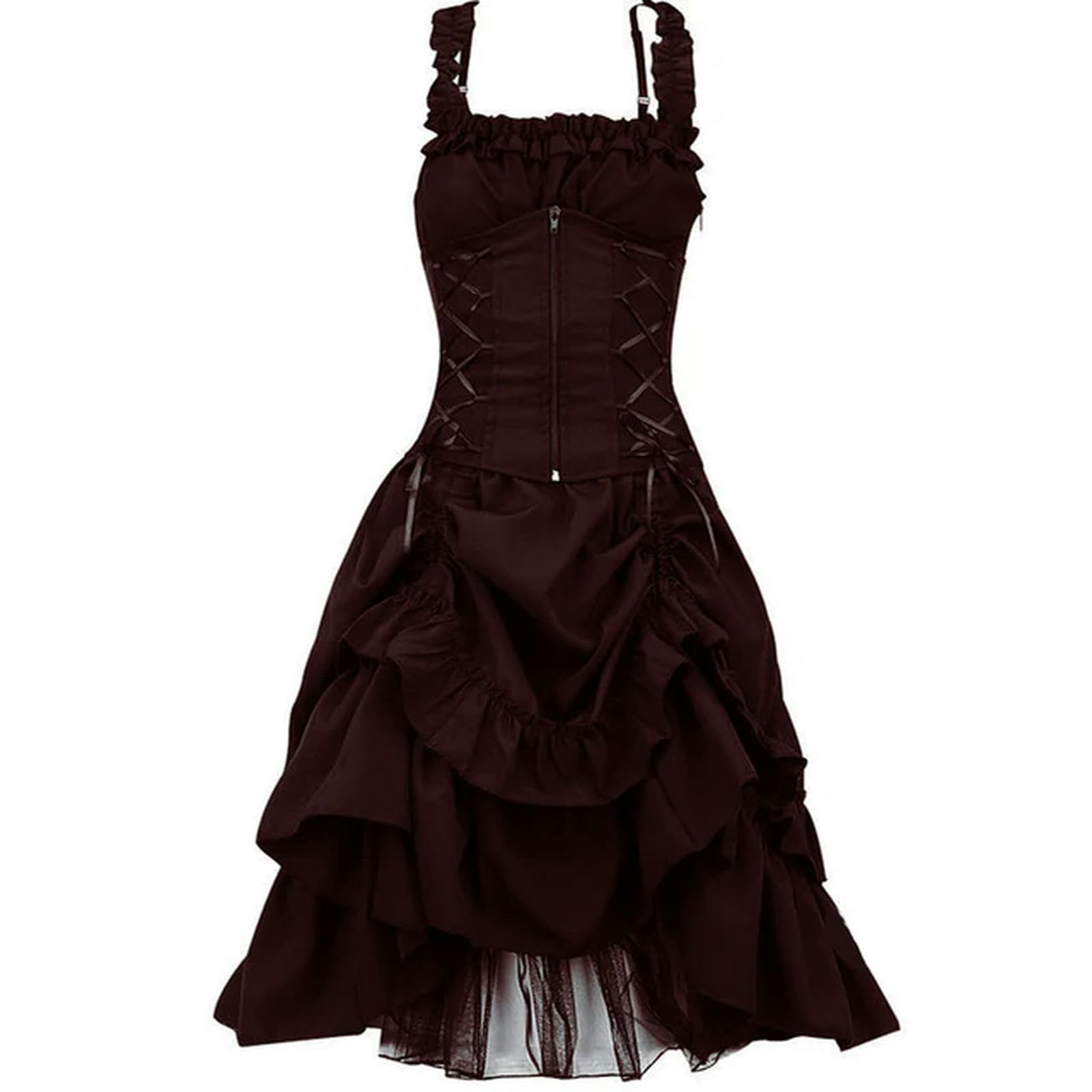 Robe d'été pour femme couleur vin rouge en taille XL pour la saison estivale