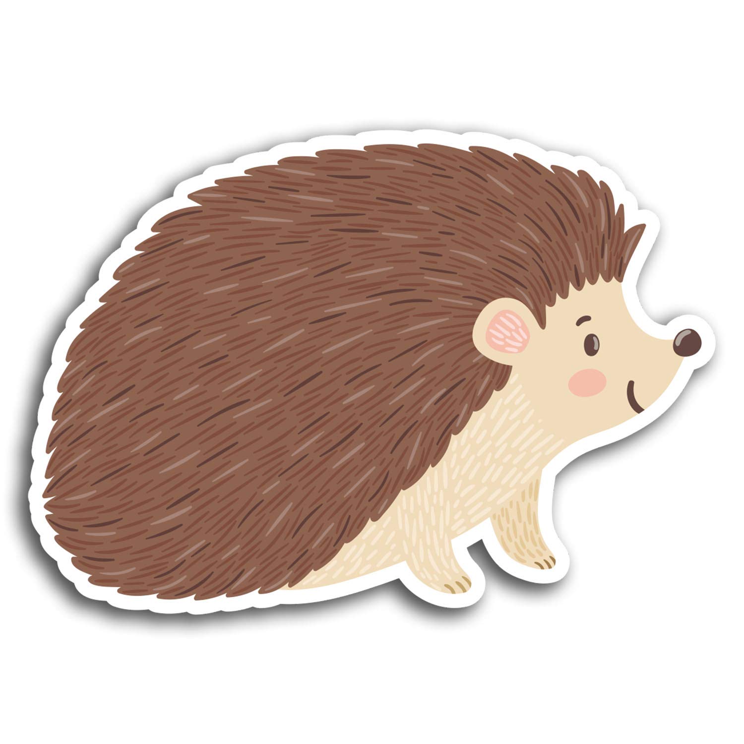 2 x 10cm Fun Hedgehog Animal Vinyl Stickers - Sticker Laptop Luggage #19373 (10cm Wide)