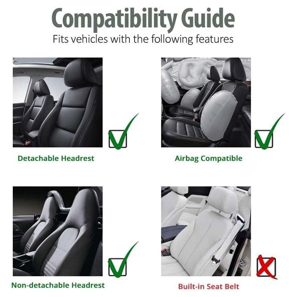 2 Stück Auto-Sitzbezug für Jeep Patriot SUV 2011-2026, Auto Sitzbezüge Fahrer und Beifahre Set Autositzbezüge, Mit Hoher Rückenlehne Und Schalensitzbezug,C/Grey