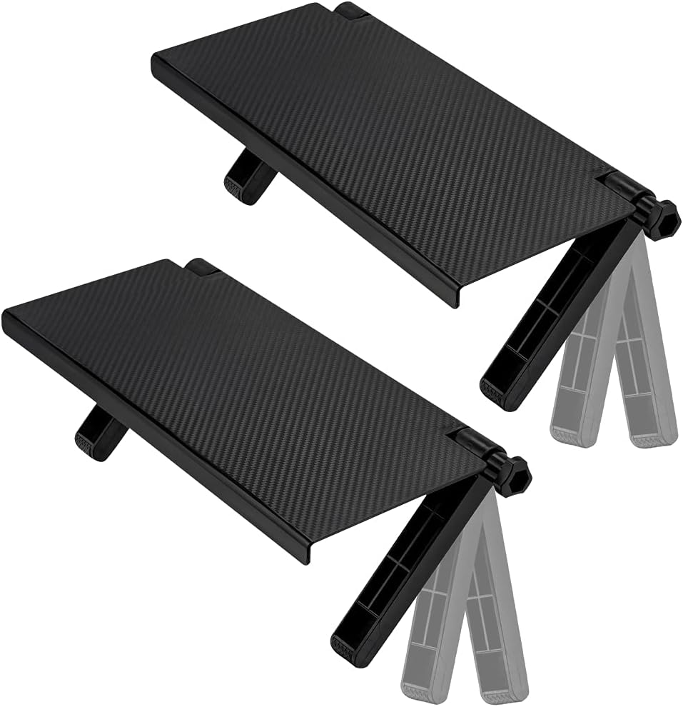 2PCS TV Top Shelf Screen Shelf, TIE-DailyNec Wall Mounted Screen Caddy, 12.8-Inch Desktop Computer Monitor Stand Solid Platform Storage Bracket, Cable Boxes, Media Boxes, Game Console, Router