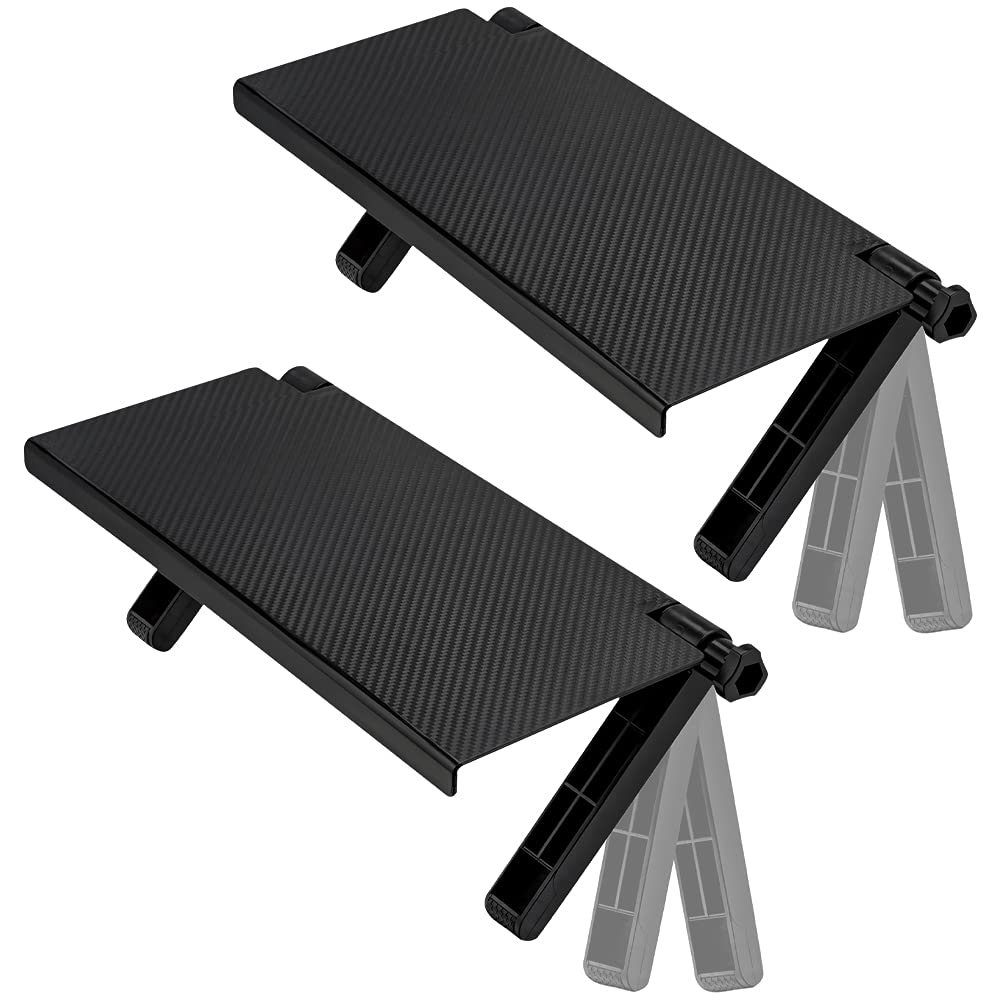 2PCS TV Top Shelf Screen Shelf, TIE-DailyNec Wall Mounted Screen Caddy, 12.8-Inch Desktop Computer Monitor Stand Solid Platform Storage Bracket, Cable Boxes, Media Boxes, Game Console, Router