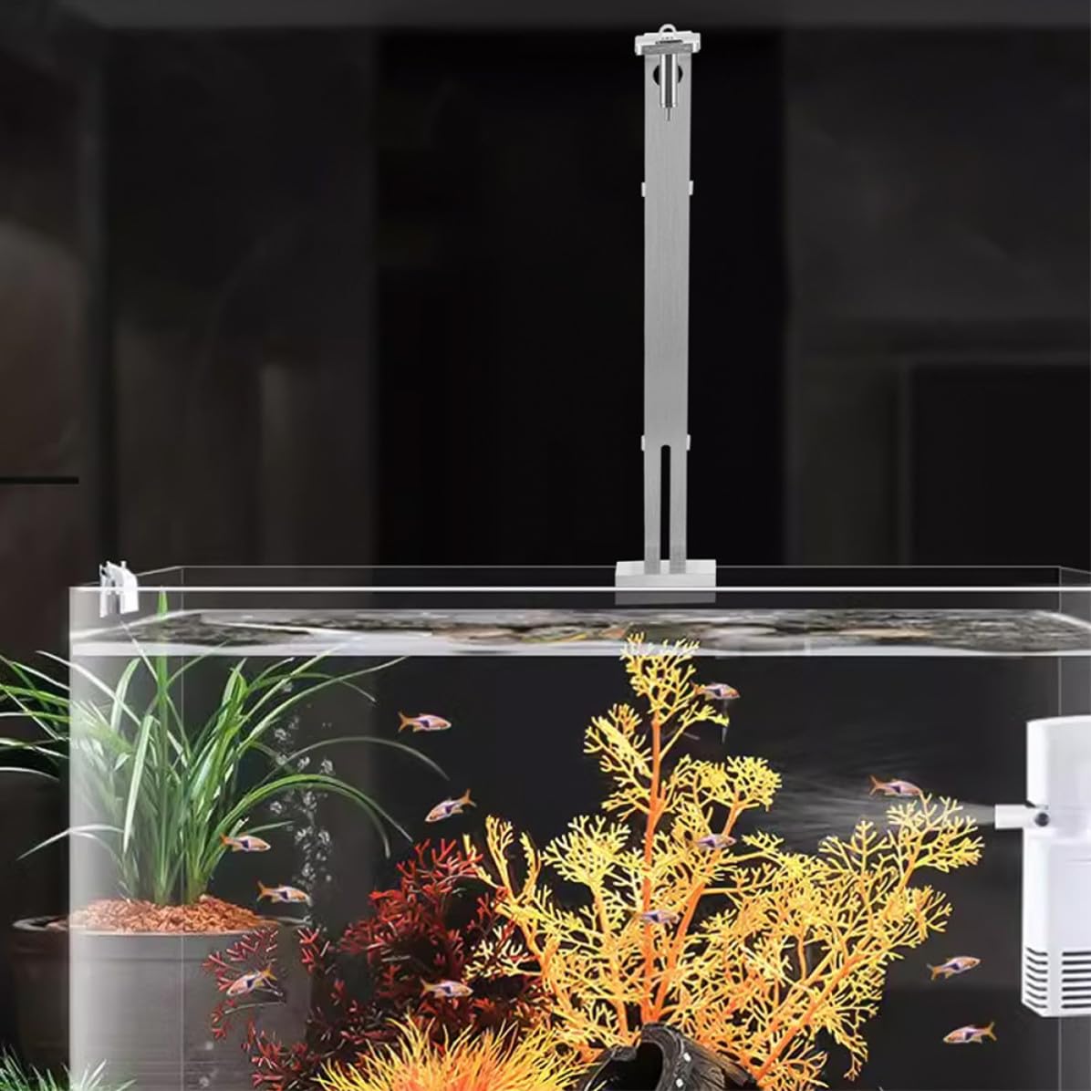 jojofuny 2 Stück Verstellbare Aquarium Leuchtenhalterung mit Klemme