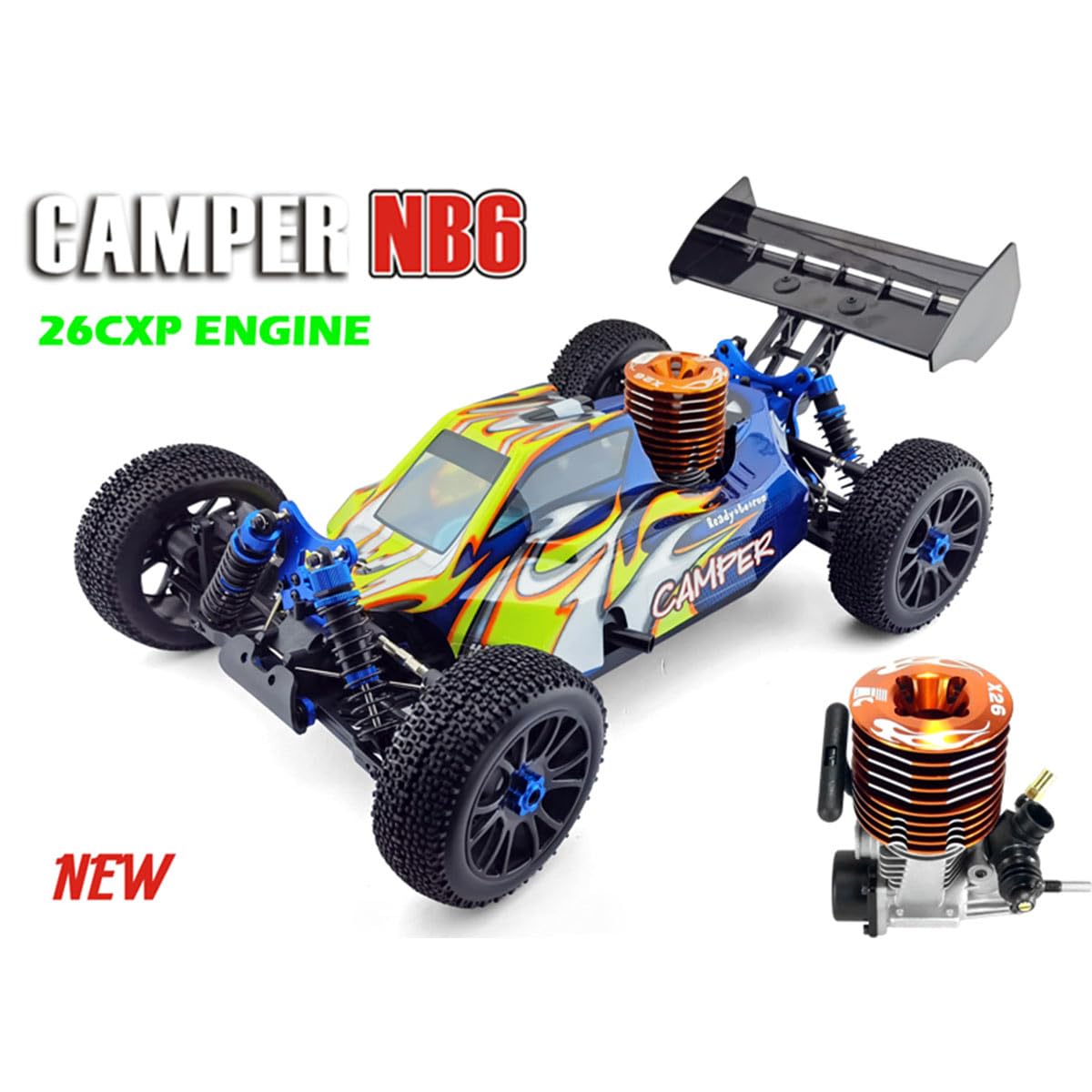 HSP 94970 1/8 skala 2,4G 4WD 70KM/U off-road RC samochód, 2,4 GHz, zdalnie sterowany samochód wyścigowy, monster truck RTR (niebieski)