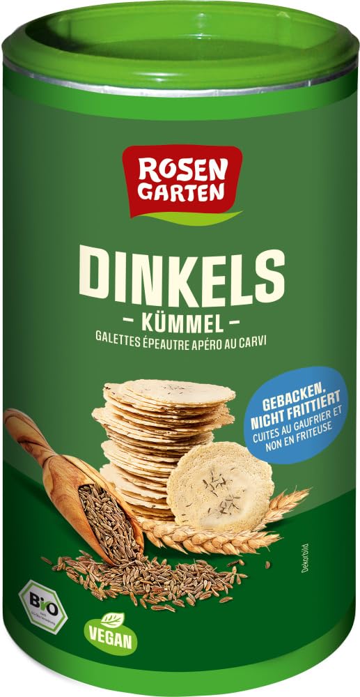 Rosengarten Dinkels Kümmel-Cräcker, 6er Pack (6 x 100 g)