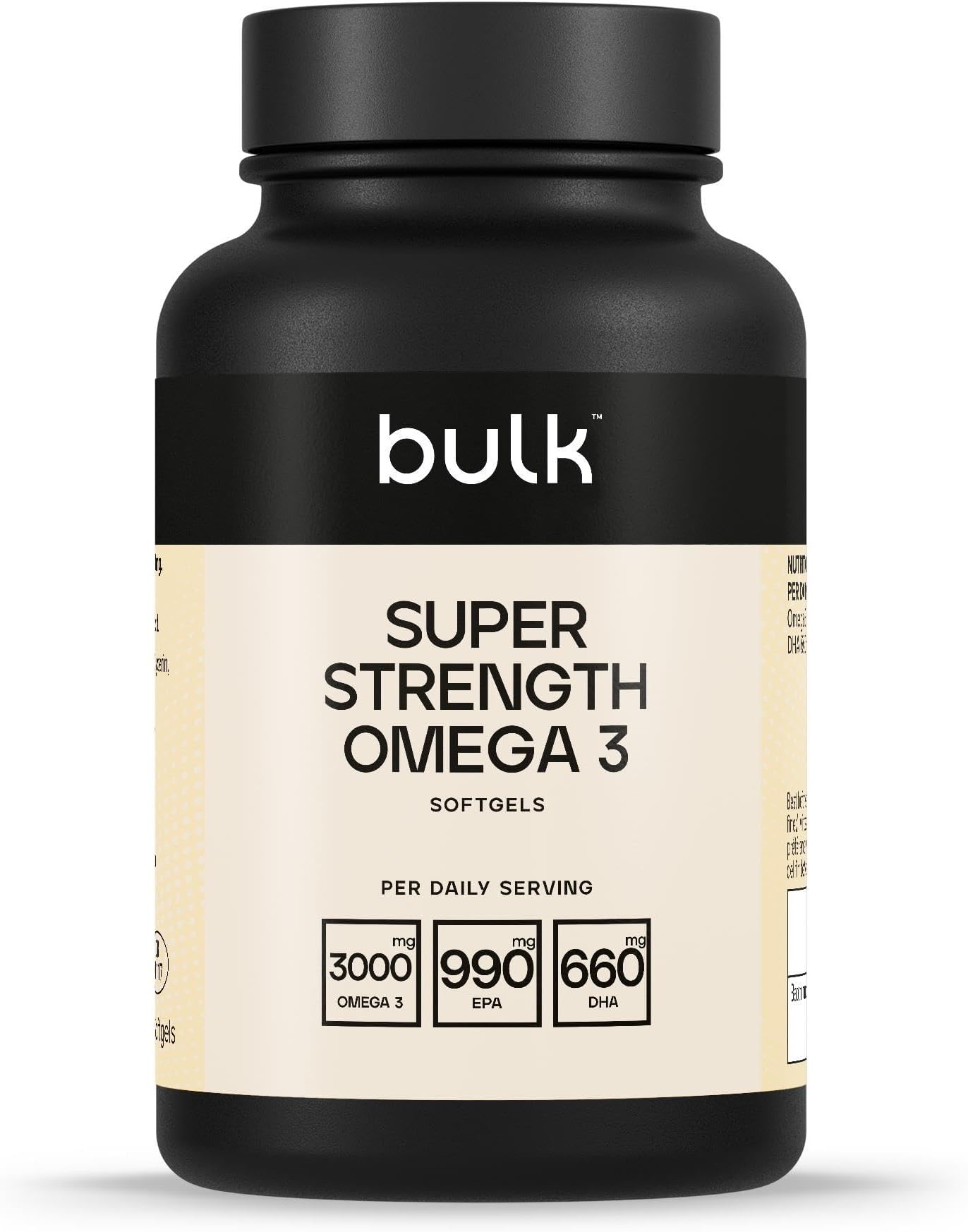 Bulk Super Strength Omega 3 Softgels, 1000 mg, Pack of 270