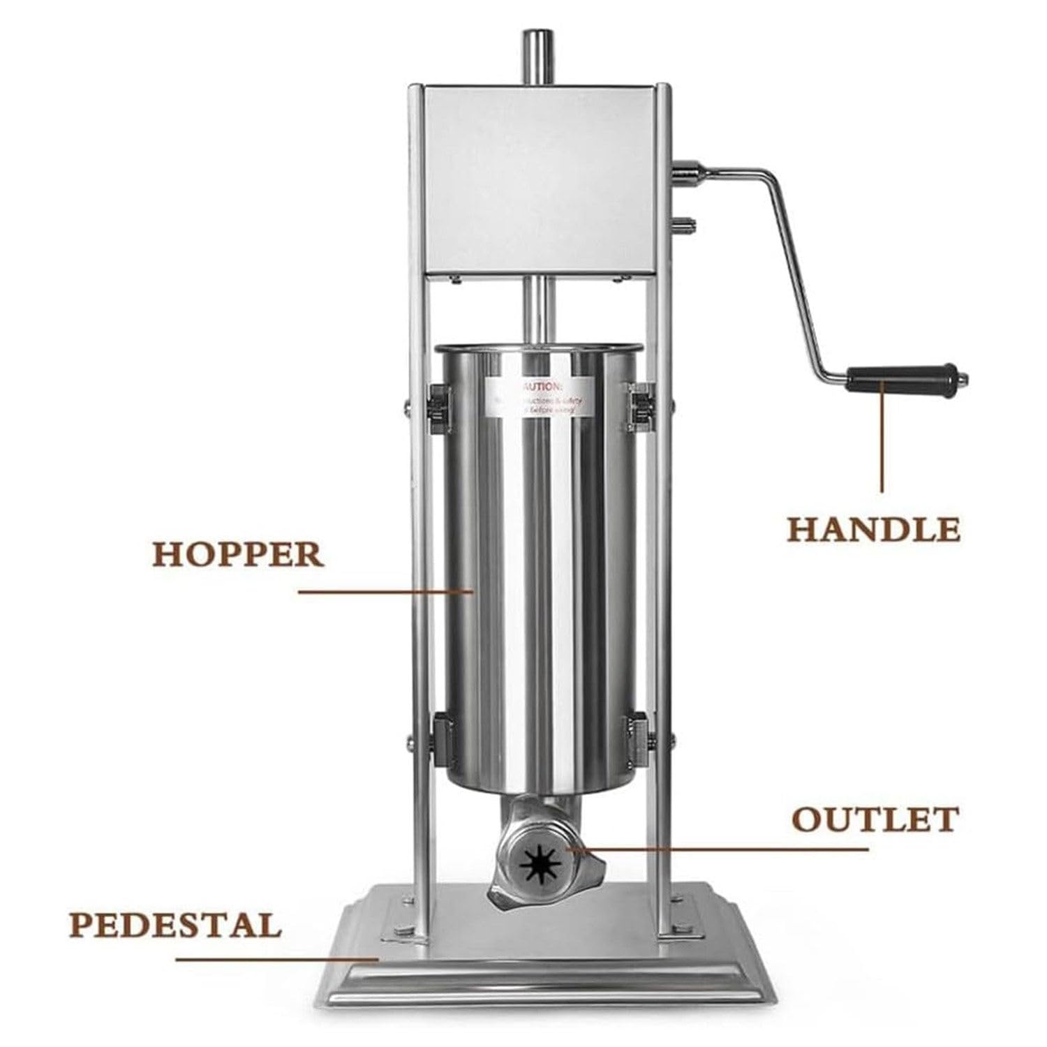 Qiang Machine Fabrication Churros Manuelle Professionnelle Machine Remplissage Churros Machine Fruits Latine en Acier Inoxydable avec 4 Buses,pour Faire Différentes Formes Bâtonnets Pâte Frits,10L