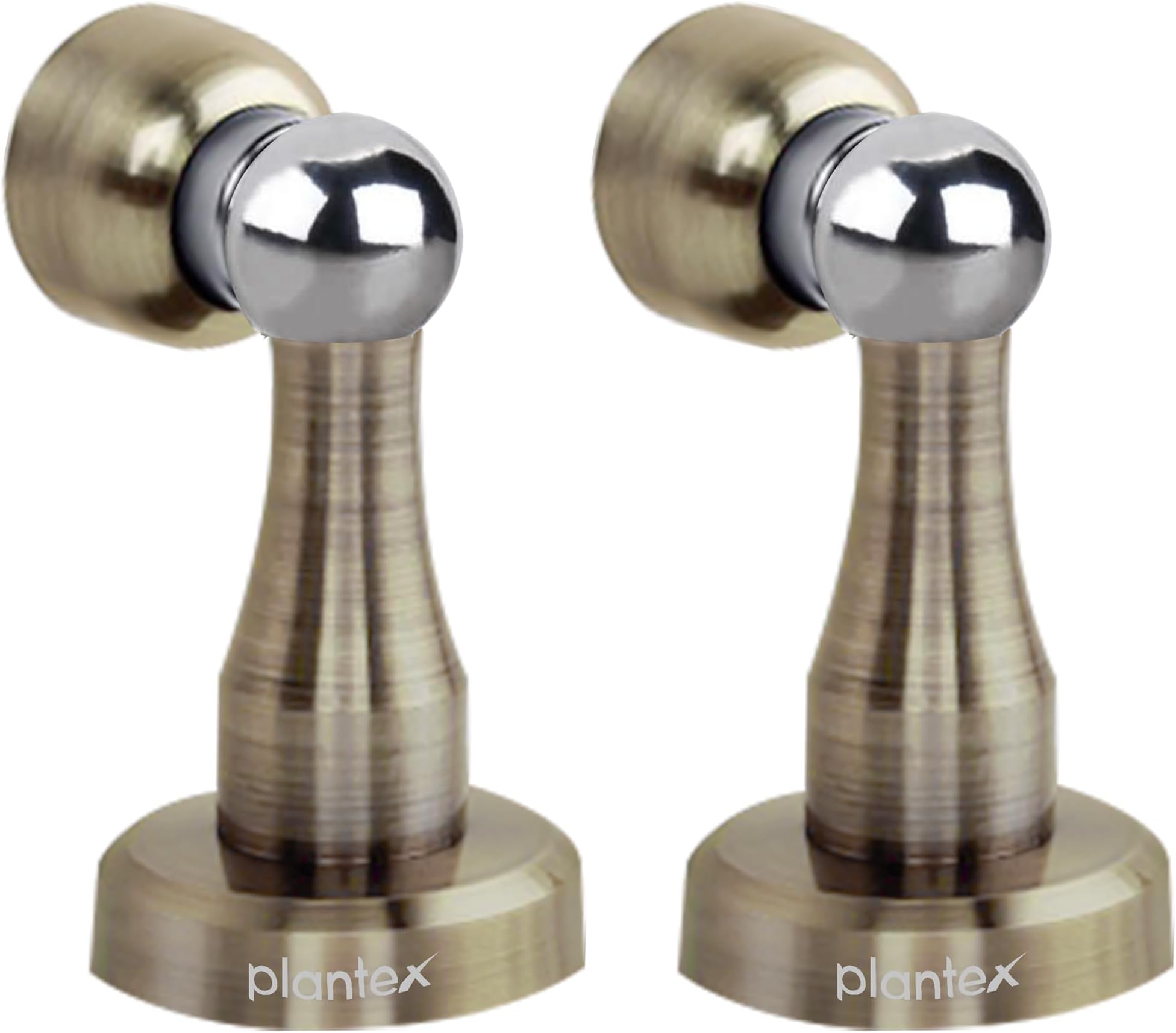 Plantex Door Stopper Magnetic/Stainless Steel 360 Degree Magnet Door Stopper for Home/Office/Hotel to Hold Door/Stops for Door - Pack of 2 (Brass Antique Finish)
