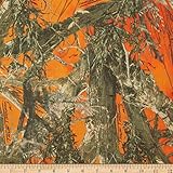 Poly/Cotton Broadcloth TrueTimber MC2 Blaze, Fabric by the Yard