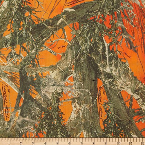 Poly/Cotton Broadcloth TrueTimber MC2 Blaze, Fabric by the Yard