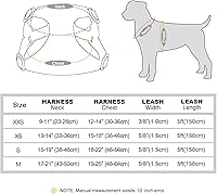 Vista 6 de Didog Juego de arnés y correa para perro pequeño, suave y lindo arnés para perros pequeños, arnés ajustable para perros pequeños, arnés para perros