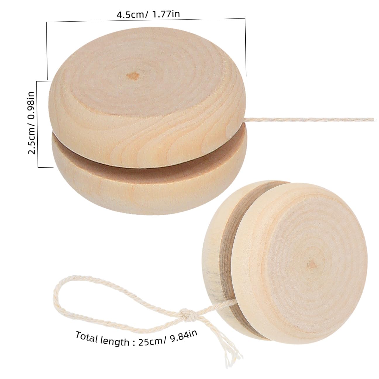 BESPORTBLE 30 Palle Reattive in Legno da Dipingere Giocattolo DIY per Materiale Sicuro e Durevole per Feste e Attività Creative Sviluppo Coordinazione e Abilità Motorie