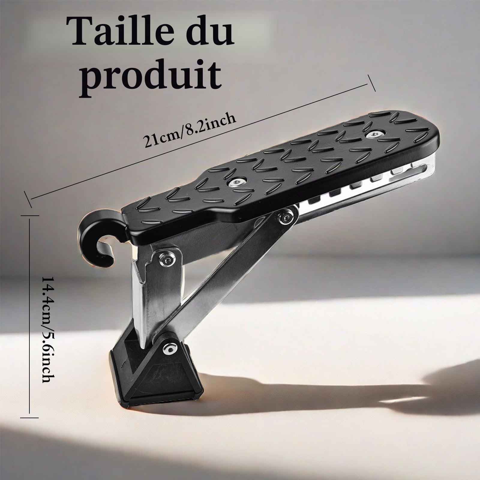 Taille Standard marche auto pliable: Aluminium Robuste marche-pieds porte voiture, Conception Angle Réglable marchepied pliable, Protection Antidérapante rampe pliable, für Accès au Toit de Voiture