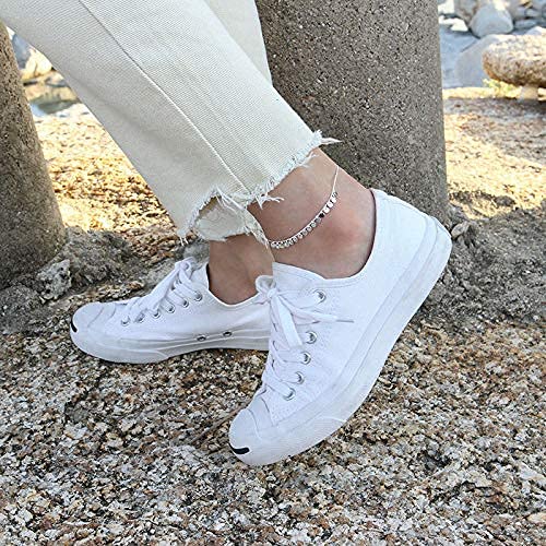 Fußkettchen Fußkettchen, Sterlingsilber Fußkettchen Damen Kettenarmband Fußkettchen Hoher Schmuck