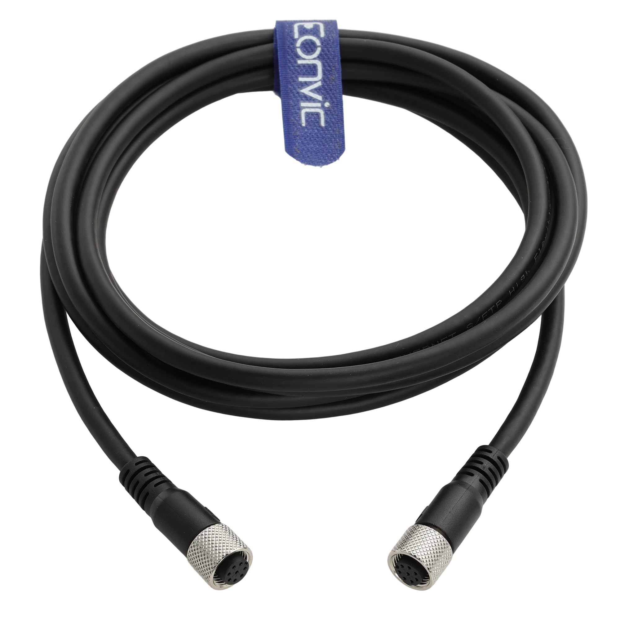 720073 M12 8-pinowy kabel Ethernet do łodzi AC EC żeński do żeńskiego zamiennik dla Humminbird, 8-pinowy przewód sieciowy z kodem A do Helix, APEX, SOLIX i Onix