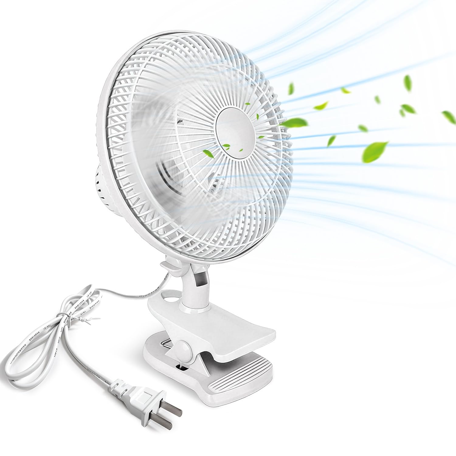 Ventilador de clip TeqHome de 8.66 pulgadas oscilante de 2 velocidades con inclinación
