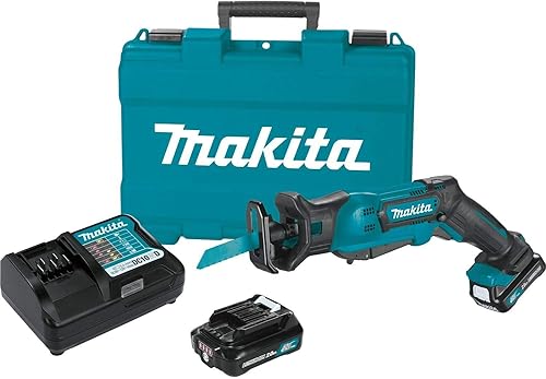 Makita Kit de sierra recíproca inalámbrica RJ03R1 12V Max CXT de iones de litio