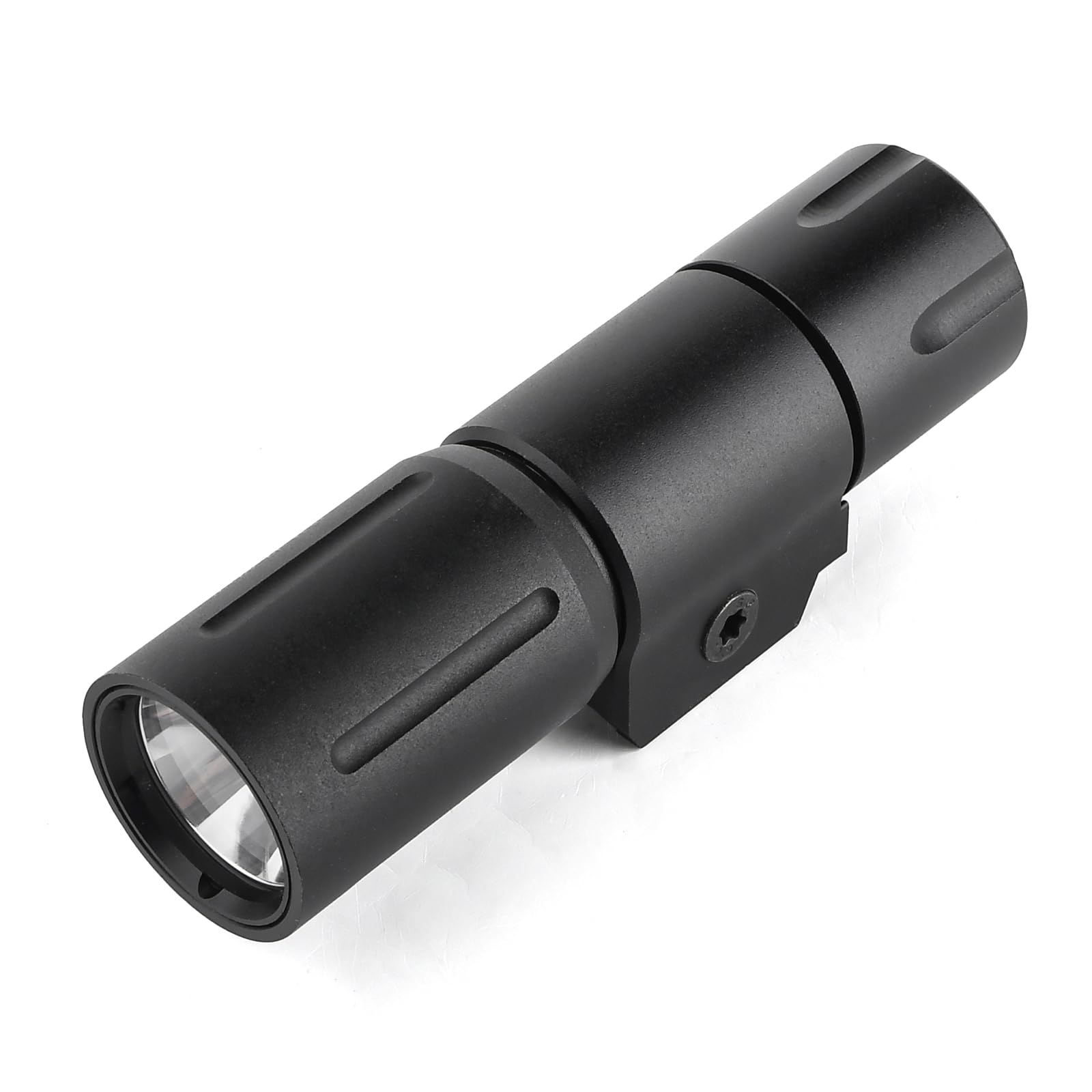 Qitoump 1000 Lumens Tactical Flashlight, Picatinny Flashlight with Constant momentary 2 Modes, Suitable for 20mm Picatinny Rail (Black)