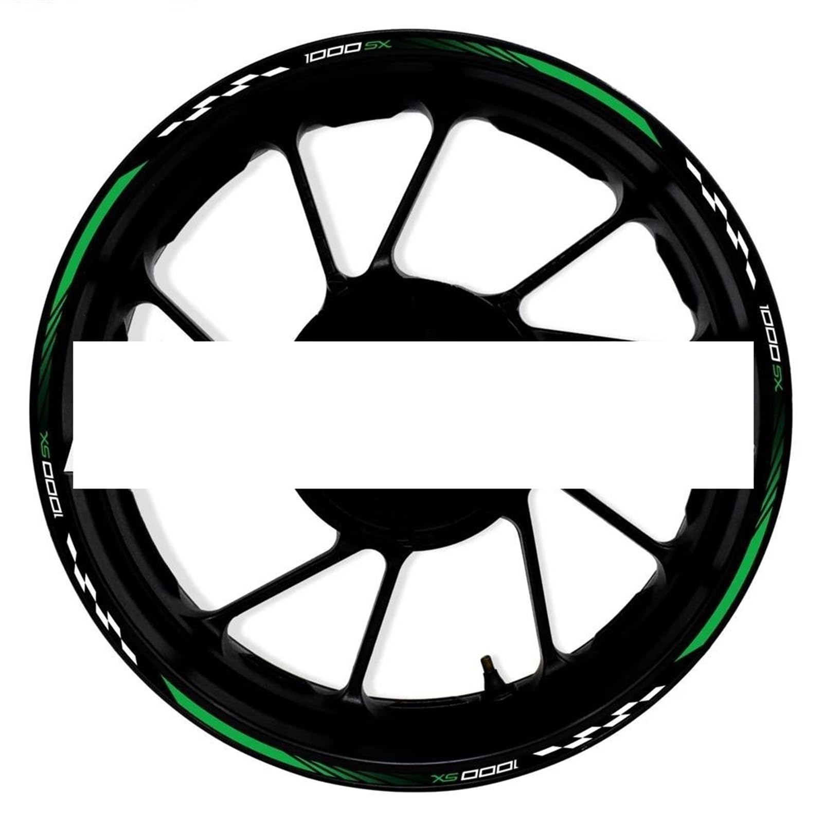 Motorcycle Wheel Sticker Rim Decal Hub Stripe Tape for Kawasaki Z1000SX Z-1000SX Decorative(Color23)