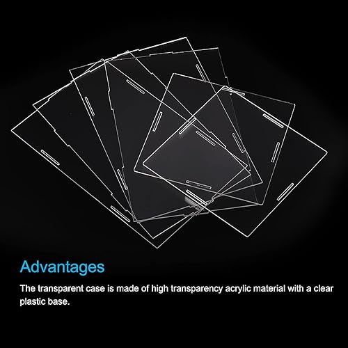 Miniatura 3 de MECCANIXITY Estuche de exhibición transparente, caja de acrílico para ensamblar caja a prueba de polvo, 15.7 x 11.8 x 11.8 pulgadas para
