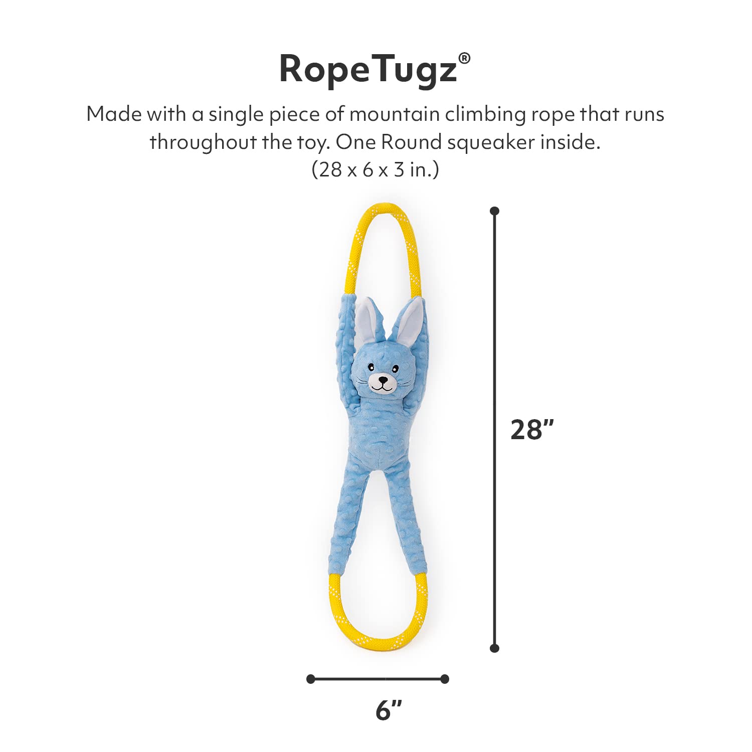 ZippyPaws Easter RopeTugz - Bunny - Image 2