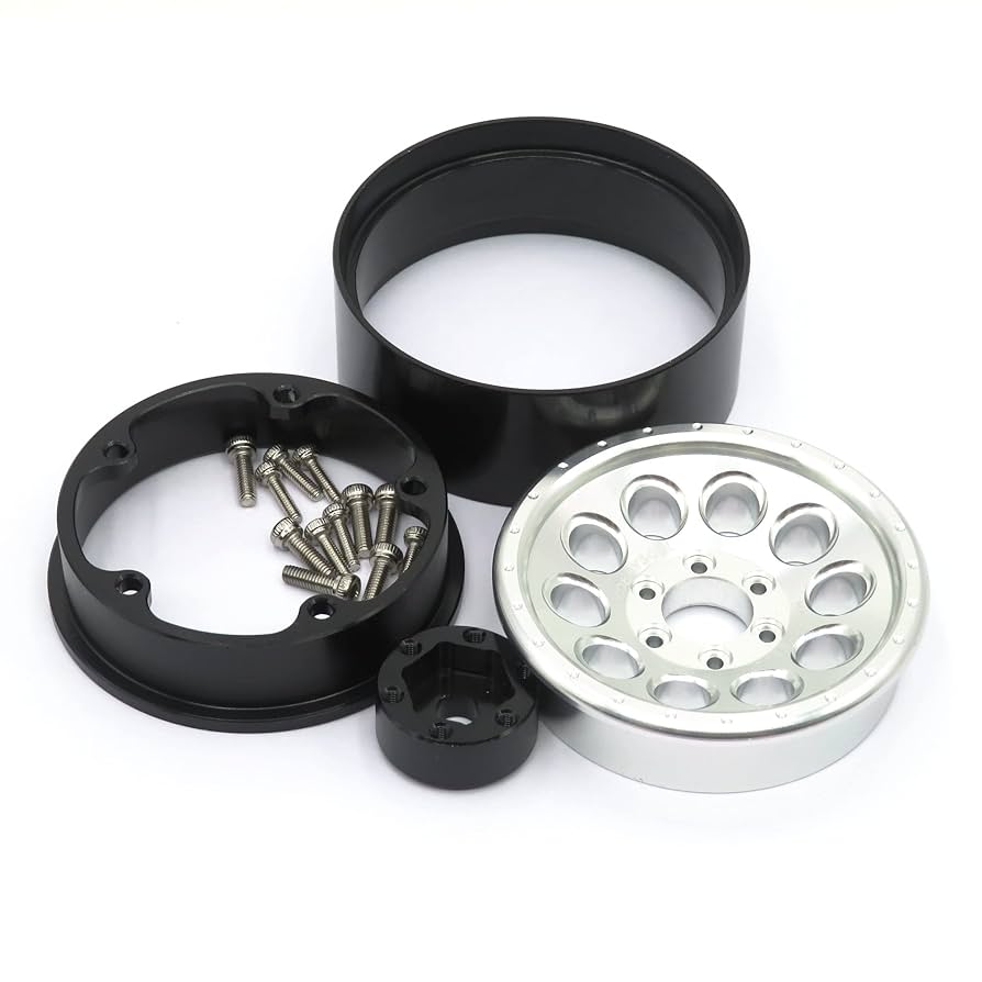 チェーン付き　1.9インチ ビードロック　cc02 オフロード　タミヤ　スノアタ チェーン付き 1.9インチ ビードロック cc02 オフロード タミヤ